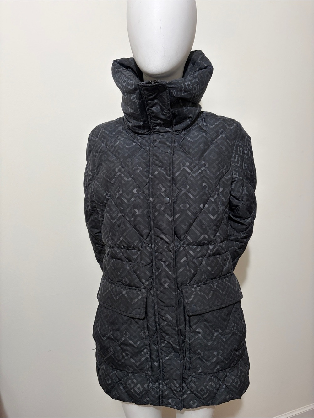 Theory Down Coat Quilted Down Puffer Parka Jacket Size M